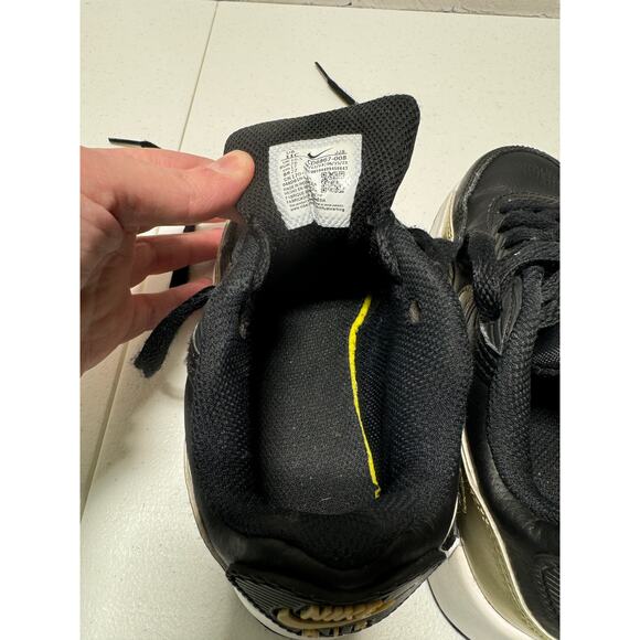 Toddler Nike Air Max 90 LTR sneakers size 11c black and gold - Picture 10 of 11